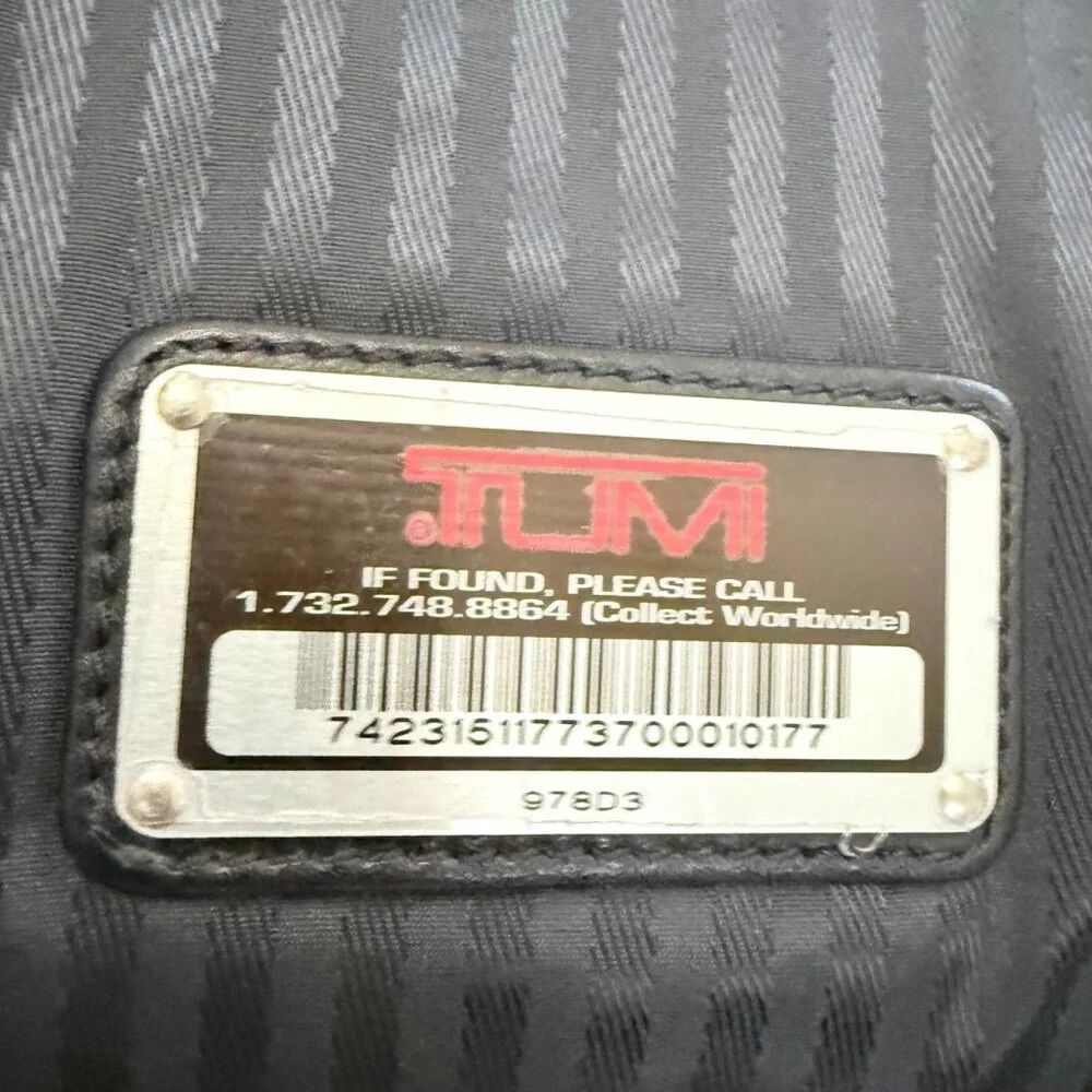 Tumi Unisex Adult Duffle Weekender Bag Black Leather Expandable 978D3 RARE